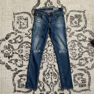 AG prima cigarette straight skinny leg mid low rise